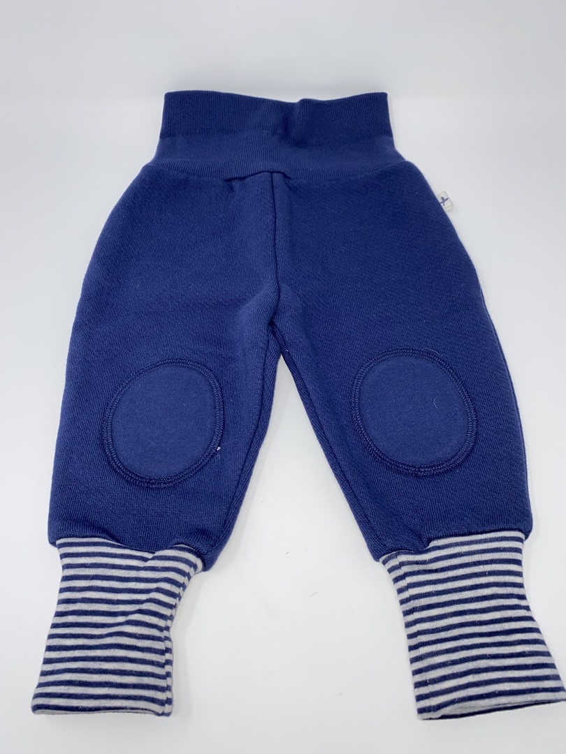 Leela Cotton Baby / Kinder Sweat Hose Pumphose Marineblau reine 100 % Bio Baumwolle