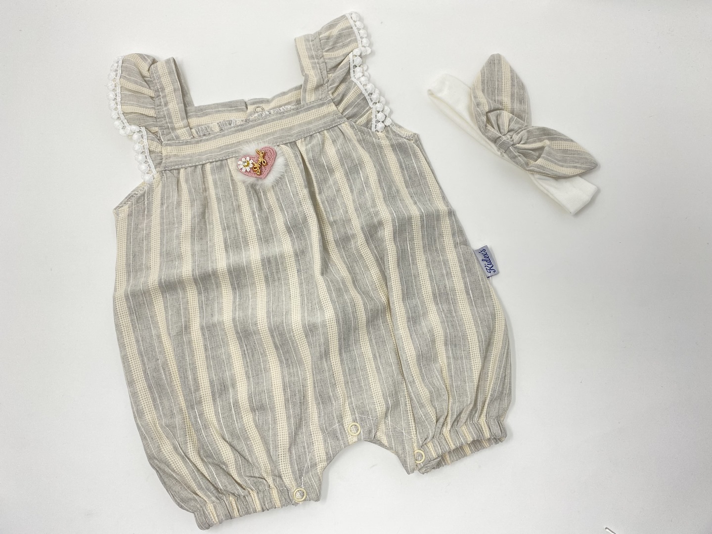 Baby Set Jumpsuit & Haarband Khaki/Beige
