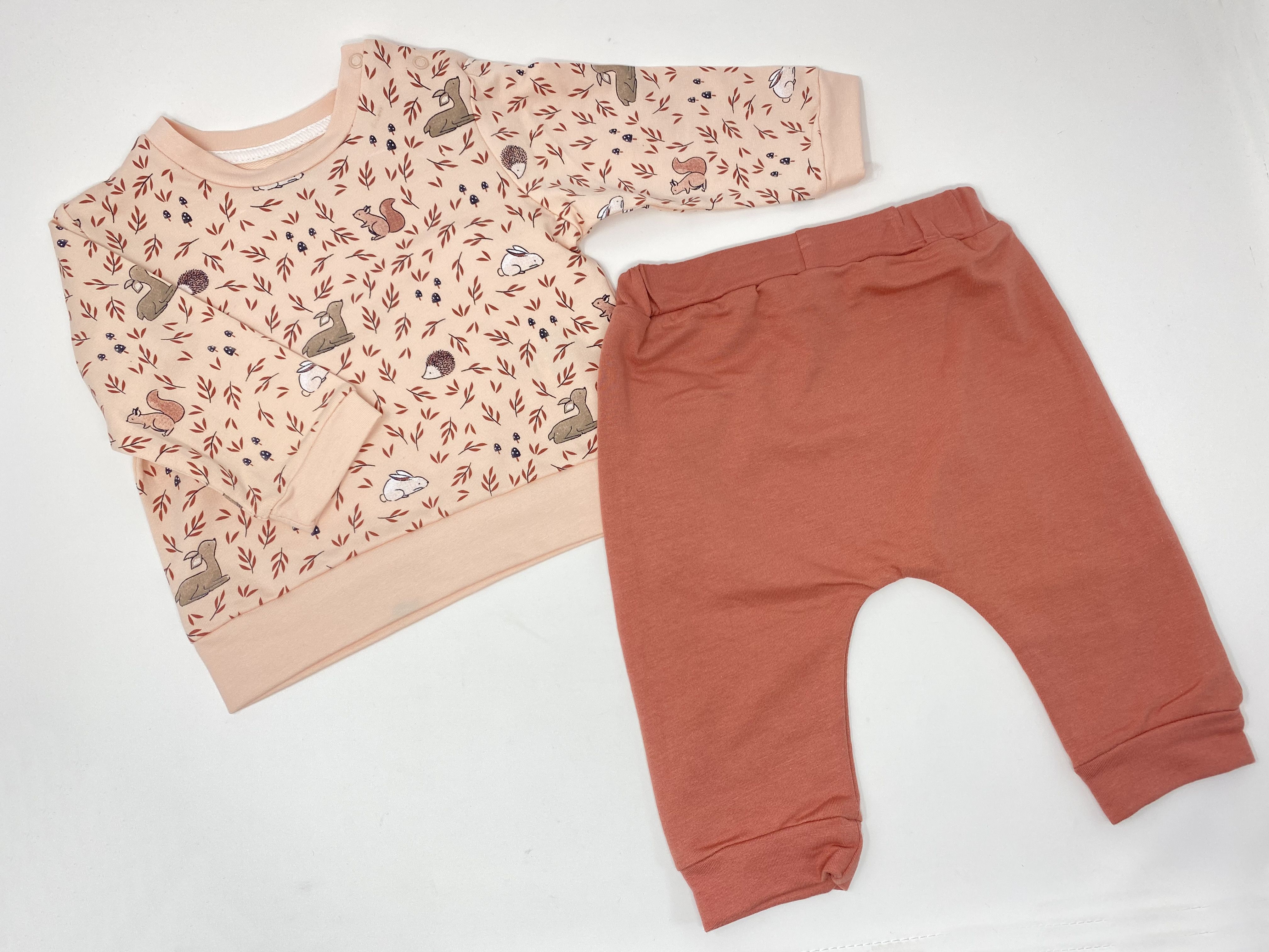 Baby Set Pyjama Hose & Sweat Shirt 2 Teilig Mädchen