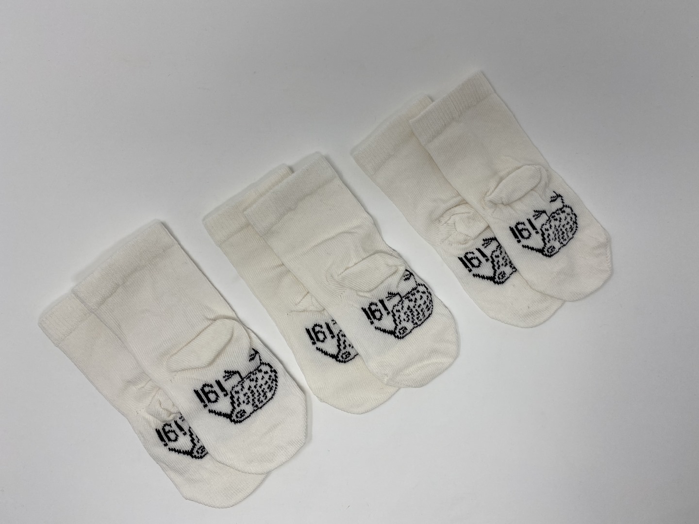 3 x Babysocken Socken / Söckchen Baby Strümpfe Babystrümpfe Babys / Kinder -  weiß  -  Ege Organics 100 % reine BIO Baumwolle