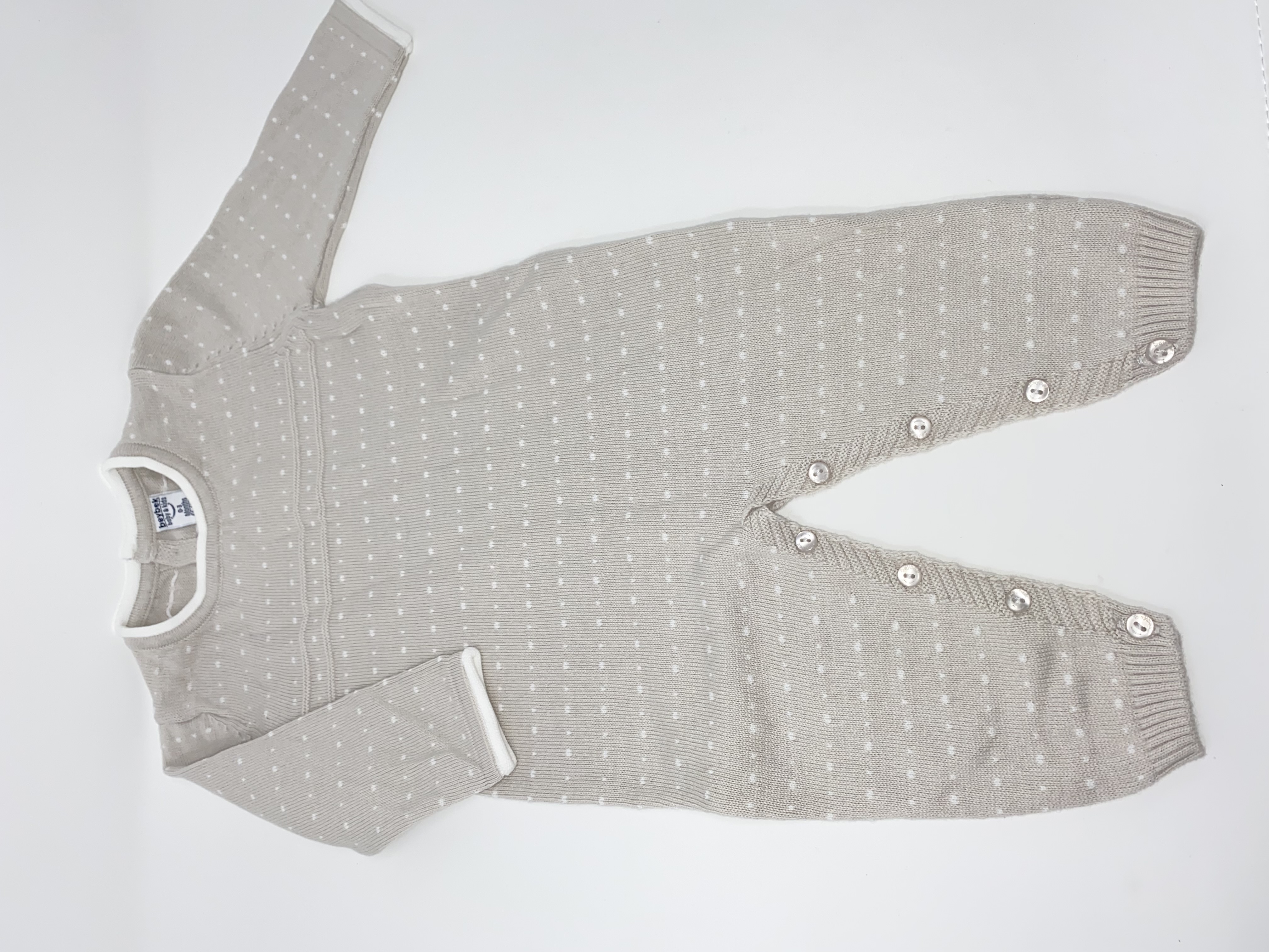 Baby Overall Einteiler Strampler Jumpsuit Jungen mit Schleifchen Mint aus reiner Baumwolle 